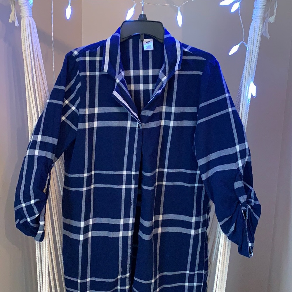 Liz Claiborne- Medium Blue Flannel Shacket